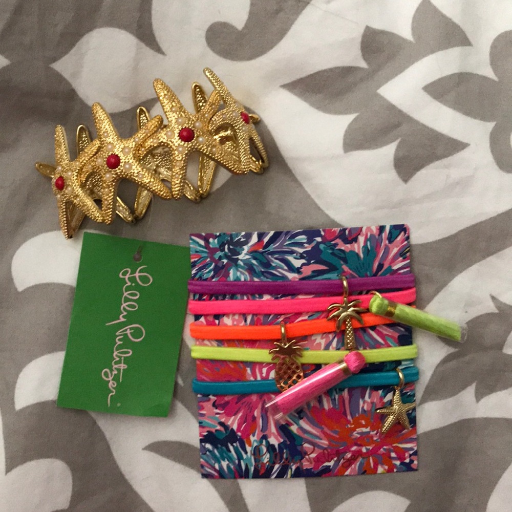 Lilly Pulitzer Starfish Cuff and Hair Ties